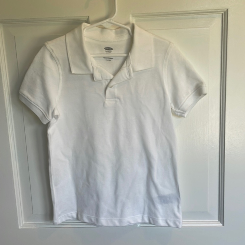 Old Navy white short sleeved polo shirt size xs or 5 NWOT